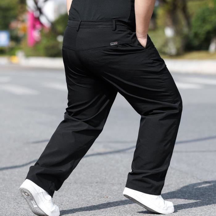 Jogging Pantalon en Soie de Glace pour Homme Pantalon pour Homme Plus Fat  Plus Taille Pantalon Décontracté Pantalon, Noir, XXXL Noir - Cdiscount  Prêt-à-Porter