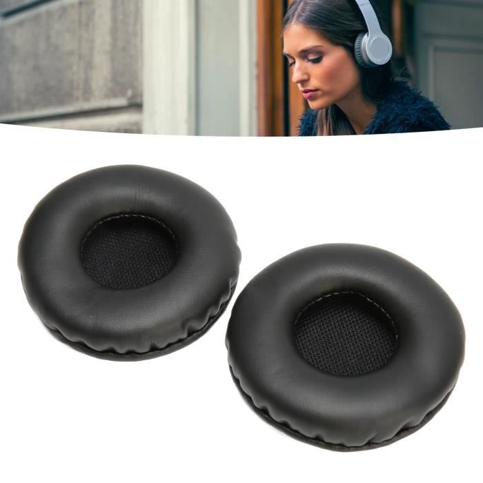 Coussinets d'oreille pour casque Sony MDR-V100 et autres - silicone, noir