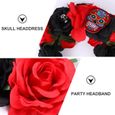 Hair Hoop Rose Skull Party Decorations pour femme (noir rouge) bandeau - serre-tete - headband - hairband capillaire-3