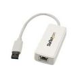 STARTECH Carte Réseau Externe USB vers 1 Port RJ45 - Blanc - USB-3