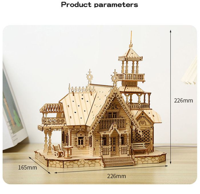 Puzzle 3D en bois, modèle de maison mécanique à assembler, thème Guerre et Post-guerre, fait main, kits DIY, jouets, décoration de bureau, cadeaux  26