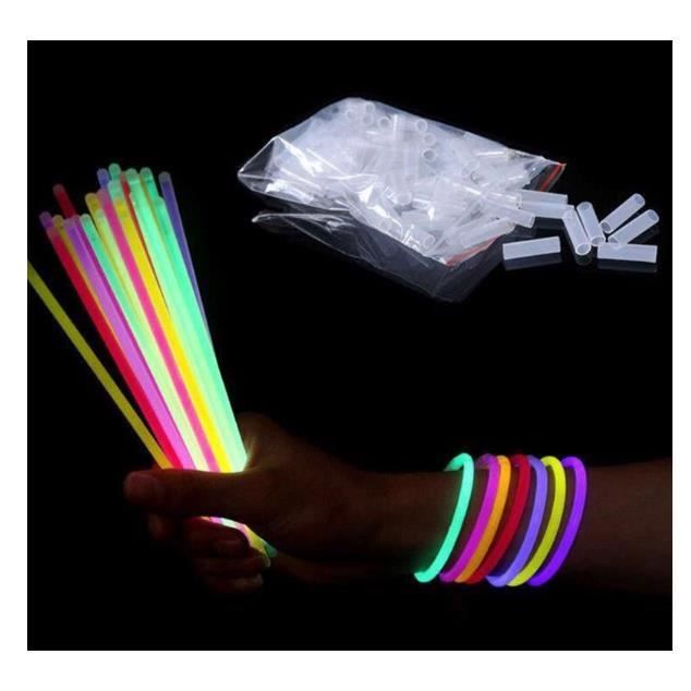 Bracelet Fluorescent Lumineux,100 Pièces Baton Lumineux pour Enfants  Adultes Décoration Anniversaire Mariage Fêtes - Cdiscount Jeux - Jouets