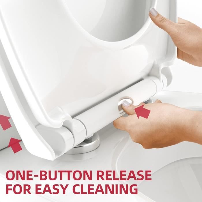Abattant Wc Avec Frein De Chute Lunette De Toilette Clipsable