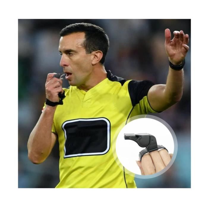 Sifflet Arbitre IJiGui Lot De 5 Sifflets En Sport, Sifflet Fort Et Net Avec Cordon, Idéal Sifflet Anti Agression