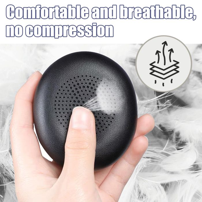 Coussinets Remplacement Jabra Elite 45H / Evolve 2 - Mousse Mémoire, Cuir Protéiné, Confort Et Isolation Phonique