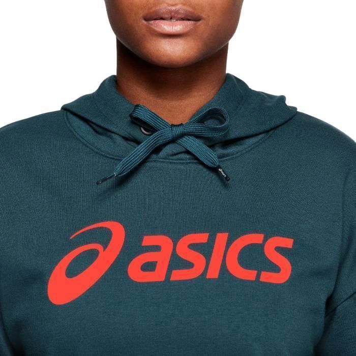Sweat a capuche femme Asics Big Oth Bleu rose corail Adulte Femme Bleu rose corail Cdiscount Sport