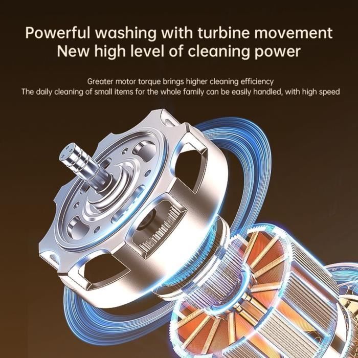 Mini machine à laver portable, turbine de grande capacité