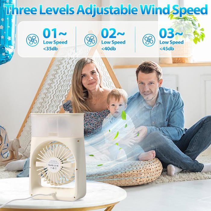 ®RisingFF Mini climatiseur portable, climatiseur portable 4 en 1, 3 ...