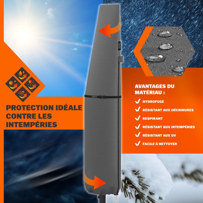 Couverture Parapluie Anti-UV Housse Parasol Deporte,210 X 45 X 72/32 Cm Housse De Parasol Housse Parasol 3m