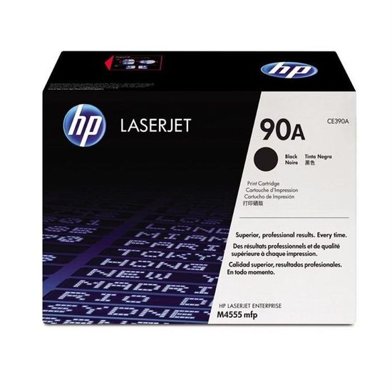 TONER HP 90A (CE390A) noir - cartouche authentique pour imprimantes HP LaserJet M4555MFP/M601/M602/M603