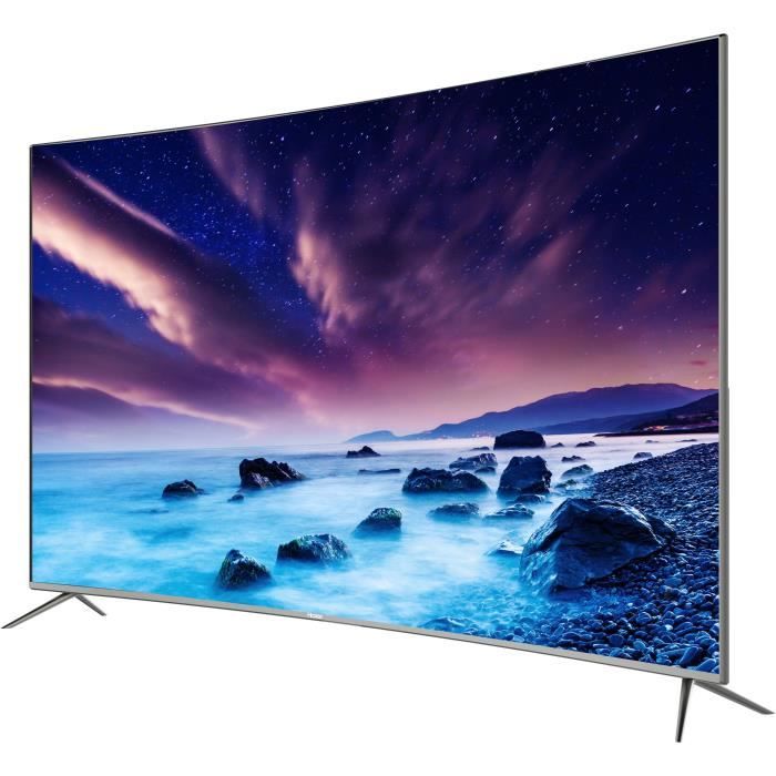 HAIER LE55Q6500U TV LED 4K UHD incurvée 140 cm (55) - HDR - Smart TV - 3 x  HDMI - Classe énergétique A - Cdiscount TV Son Photo