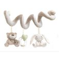 Jouet d'activités en spirale - Spiraloo - Ours lapin Animaux - Blanc - Pour bébé de 0-3 ans-0