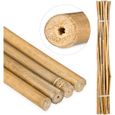 Relaxdays Tiges en bambou 120 cm, en bambou naturel, bâtons en bambou comme tuteur ou décoration, pour bricoler, couleur --0