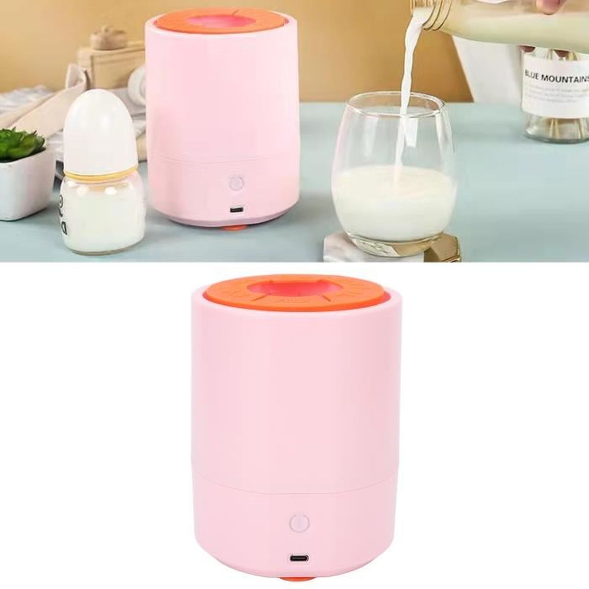Agitateur Biberon Électrique USB Intelligent - Secoueur Lait Maternel Et Maternisé Perle Blanche