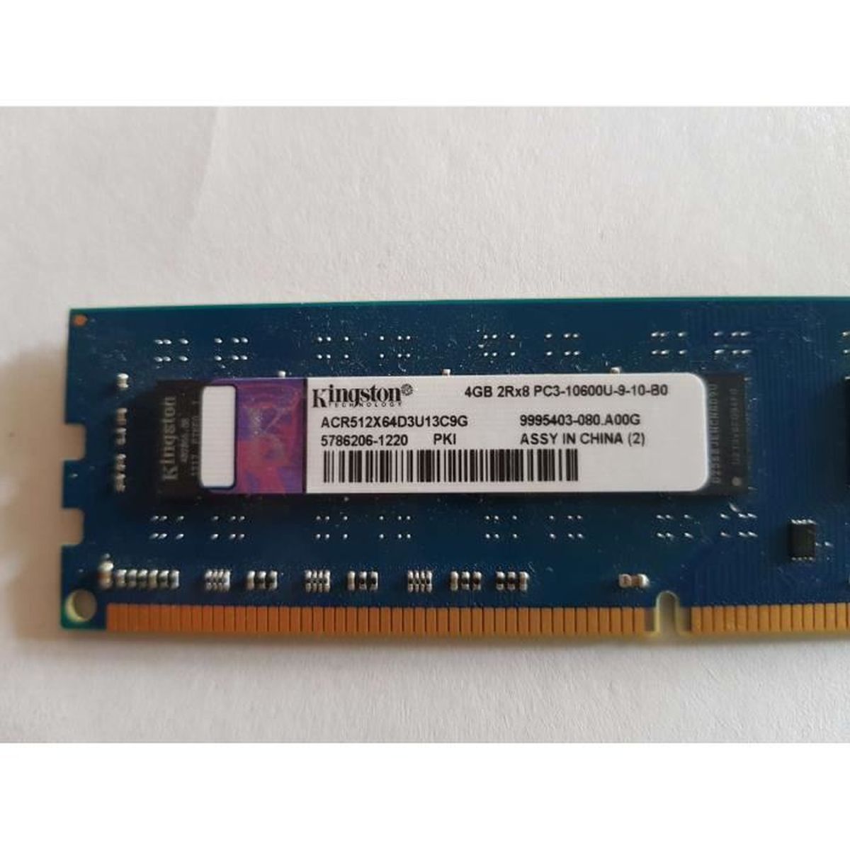 Kingston Ram 4gb Ddr3 2rx8 Pc3 u 9 10 B0 Cdiscount Informatique