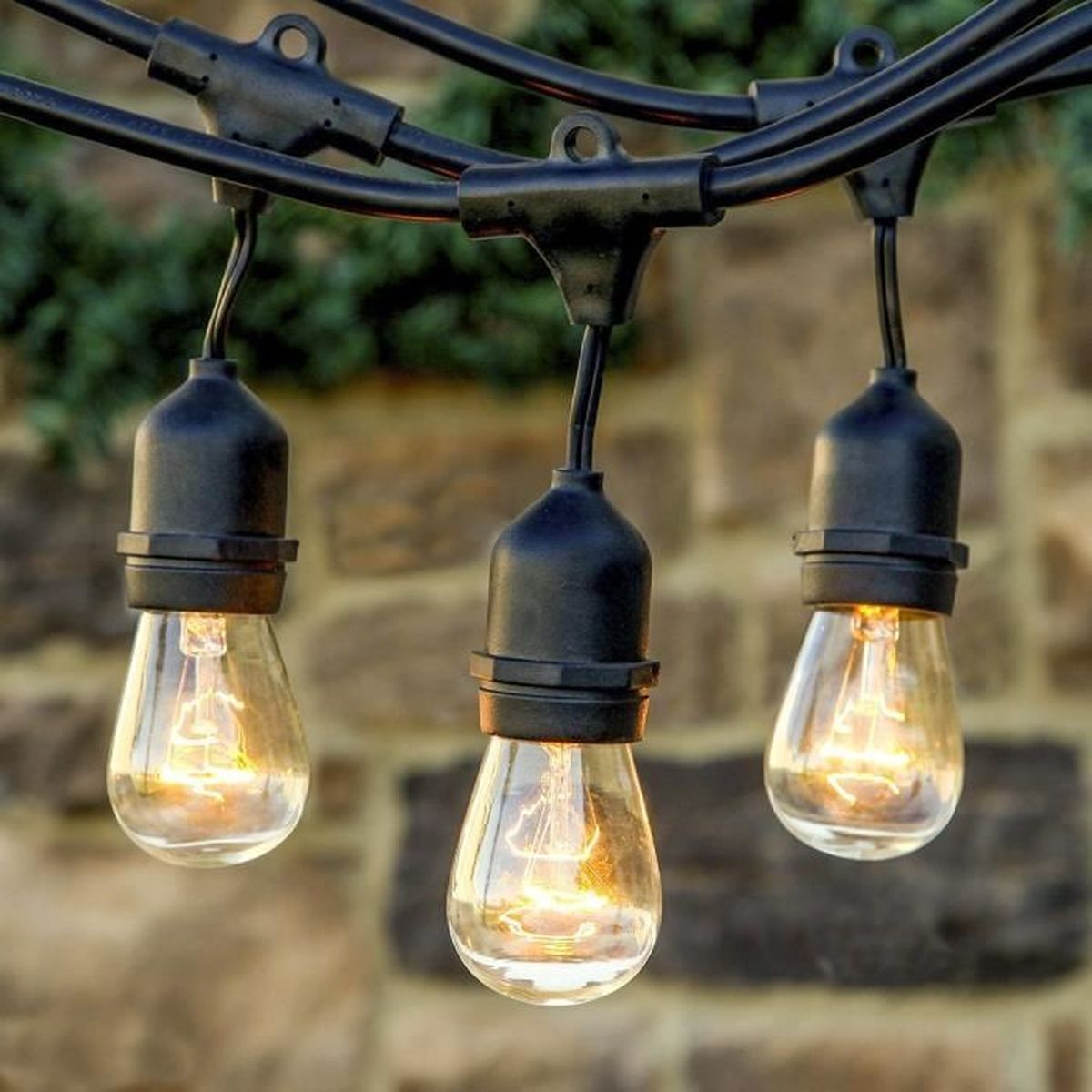 Extérieur Guirlandes Lumineuses 15m 15er LED Ampoules, étanche IP65