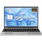 NOTODD PC Portable 14" FHD - 6Go RAM Stockage 256Go - Ordinateur portable Windows 11 - Celeron N4020 - WIFI - HDMI - Avec Souris