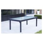 Table de jardin Modulo T 8/12 Full Verre Gris Anthracite Wilsa Garden