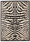 TAPISO Tapis Salon Poils Courts ATLAS Noir Ivoire Zèbre Polypropylène Intérieur 200x300 cm