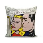 FABULOUS BIJOUX Housse de Coussin 40x40 cm Masterpiece - Par Roy Lichtenstein - Pop Art - Comics