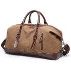 Sac de Voyage - FONDUPIN - 55cm 35L - Toile et Bordures Cuir Microfibre - Marron