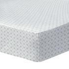 Drap housse imprimé 100% Coton - MATT & ROSE - TENDANCE CÉRAMIQUE - Kaki/blanc - 140x190/200cm