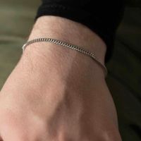 Bracelet gourmette en argent pour homme/femme - 2,8 mm - diamanté - livré dans une boîte cadeau