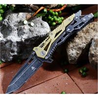 Couteau Transformer JUNLANG Camouflage Longueur 8 + 11,5 cm Collection Outdoor
