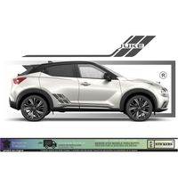 Nissan Juke Bandes latérales - GRIS - Kit Complet - Tuning Sticker Autocollant Graphic Decals