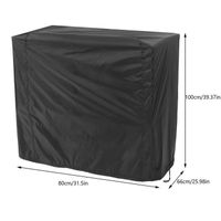 Housse de barbecue - HURRISE - Protecteur imperméable en polyester - Noir - 80x66x100cm