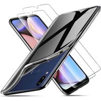 Coque Samsung Galaxy A10s - Galaxy M01s + 2 Verres Trempés Protection écran 9H Housse Silicone Transparent Ultra Fine Anti-Rayures