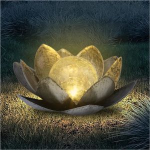 LAMPE DE JARDIN  Lampes solaires pour Jardin extérieur Lotus, Décor