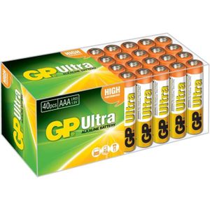 PILES Piles AAA Lot de 40 Piles | Ultra | Batteries Alca