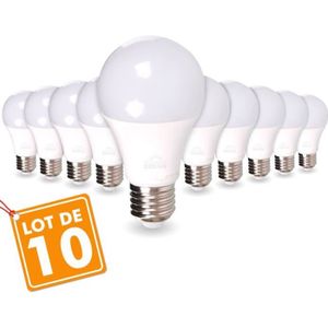 AMPOULE - LED LOT de 10 AMPOULES LED E27 14W Eq 100W (Blanc chau