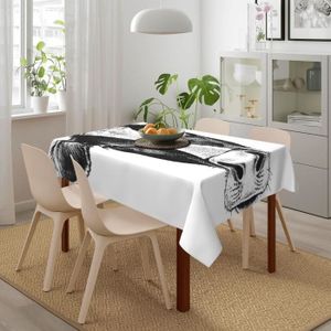 C3 nappe de Table noire Simple et moderne, nappe rectangulaire en coton et  lin de couleur unie, pour la cuisi - Cdiscount Maison