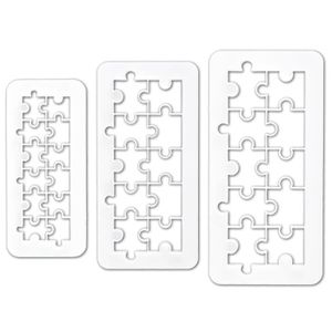 Acier Inoxydable Jigsaw PIECES Cookie Cutter 4pcs cuisson puzzle en forme de moule DB