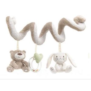 Dessin animé Éléphant Lit bébé Poussette Jouets Peluche Activité Suspendue  Spirale Landau Berceau avec Boîte à Musique Hochets Squeaker