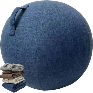 BALLON SUISSE-GYM BALL Housse pour ballon de yoga 65cm avec poignée pour ballon d'entraînement Pilates - HUIXI - Bleu