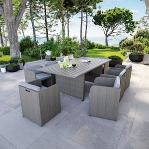 Housse de protection 172x112cm gris foncé - Bâche rectangulaire en  polyester enduit PA pour tables de jardin