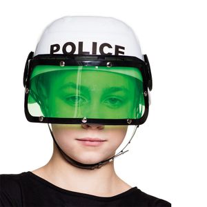 CHAPEAU - PERRUQUE Casque - BOLAND - Police - Enfant - Blanc - Visièr