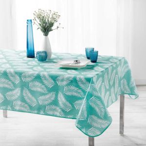 Deconovo Nappe Rectangulaire Oxford Bleu Marine Nappe Polyester pour Table Basse de Salon Impermeable Marocaine 130x220cm 