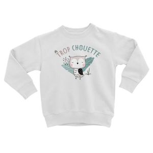 SWEATSHIRT Sweatshirt Enfant Trop Chouette Mignon Dessin Illu