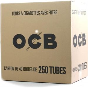 TUBE À CIGARETTE Carton de 40 boîtes de 250 Tubes OCB