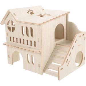 Décoration hamster Cottage hamster Cottage hamster cachette jouet hamster  en bois escalier maison cachette maison en