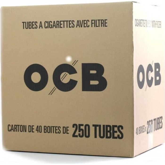 Boite de 250 tubes OCB Chanvre Bio avec filtre x1 - 2,50€