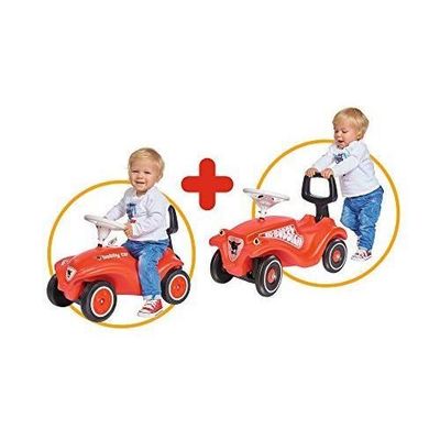 Smoby Big Big Bobby Car Trotteur Porteur Enfant 2 en 1 Rouge