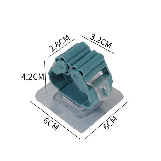 Support Mural Pour Balai Et Serpillière – Sans Perçage, Adhésif Robuste – Lot De 4 Gris – Rangez Facilement - 13