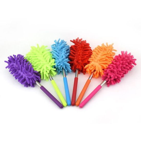 Plumeau Poussiere Microfibre Avec Tige Télespique Pour éliminer La Poussière Et Les Taches Sur