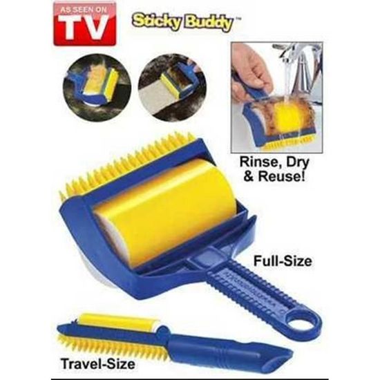 Rouleau Anti-bouloche Et Poils Lavable Et Réutilisable - Bleu