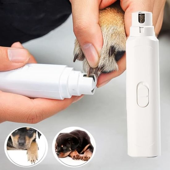 Lime à Ongles Chien électrique Rechargeable - 5 Vitesses, LED, Capuchon Anti-poussière - Pour Toutes Tailles